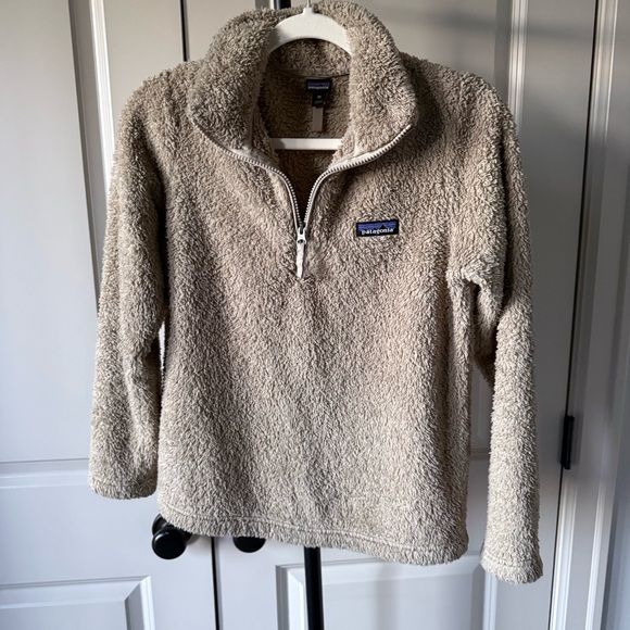 Patagonia 1/4 Zip High Pile Fleece Pullover Tan Women’s XS Cozy Jacket - Picture 2 of 4